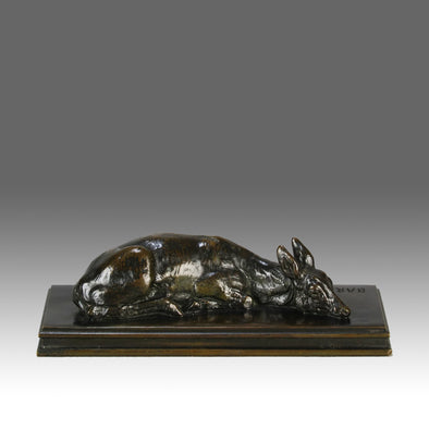"Reclining Doe" by A L Barye