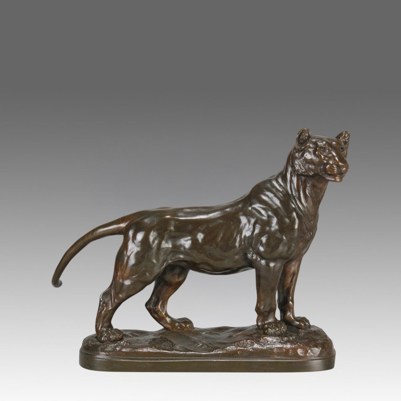 "Standing Lioness" - Donat Motte Bronze - Hickmet Fine Arts  