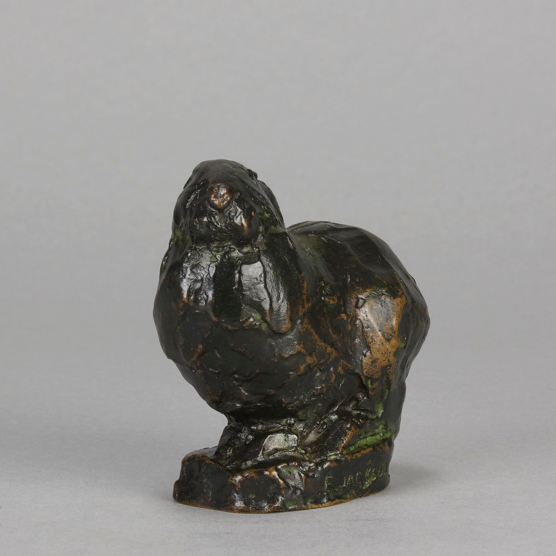 Seated Rabbit Bronze - Animalier - Hickmet Fine Arts 