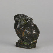Seated Rabbit Bronze - Animalier - Hickmet Fine Arts 