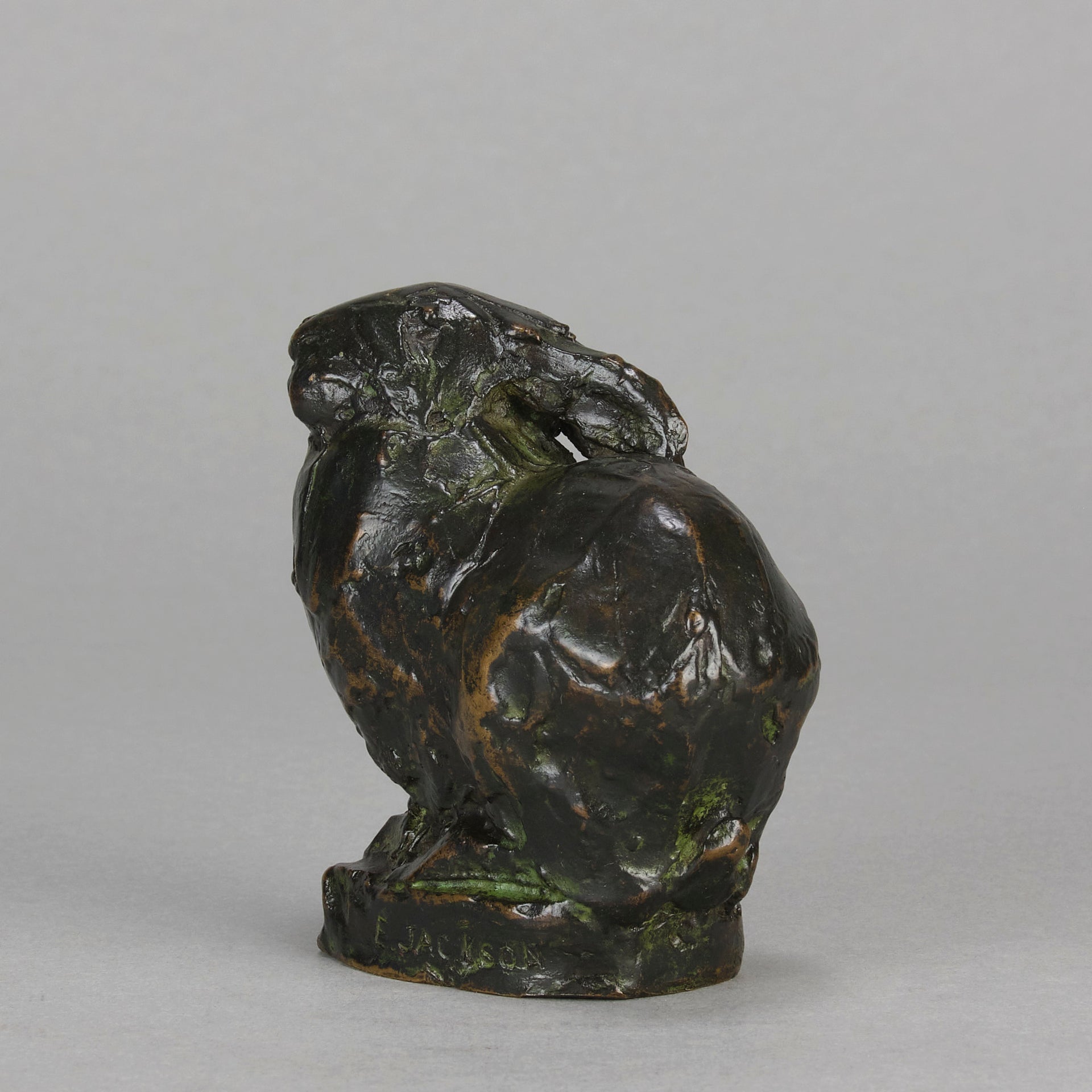 Seated Rabbit Bronze - Animalier - Hickmet Fine Arts 