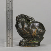 Seated Rabbit Bronze - Animalier - Hickmet Fine Arts 