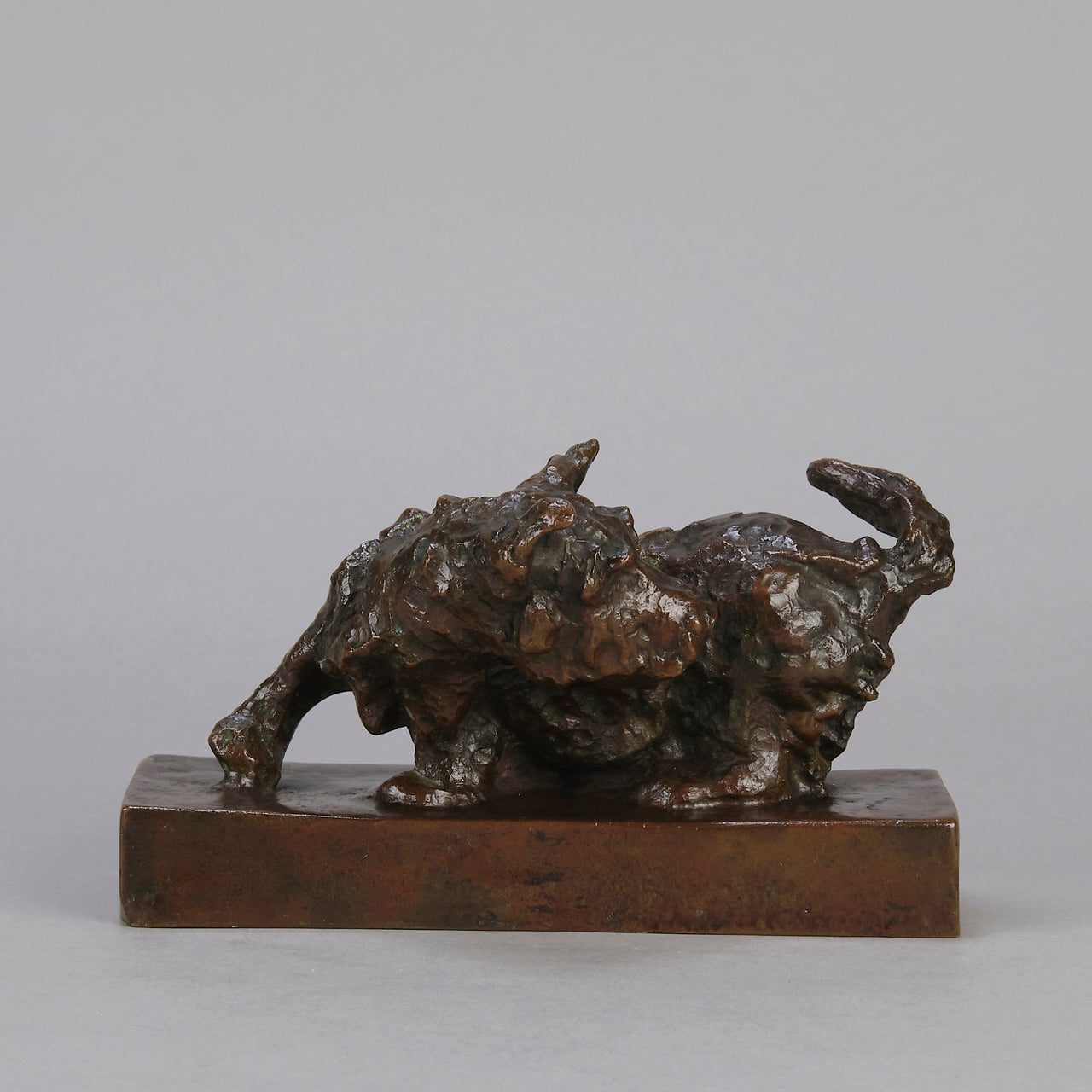 Edith Parsons Bronze - Turning Terrier - Hickmet Fine Arts
