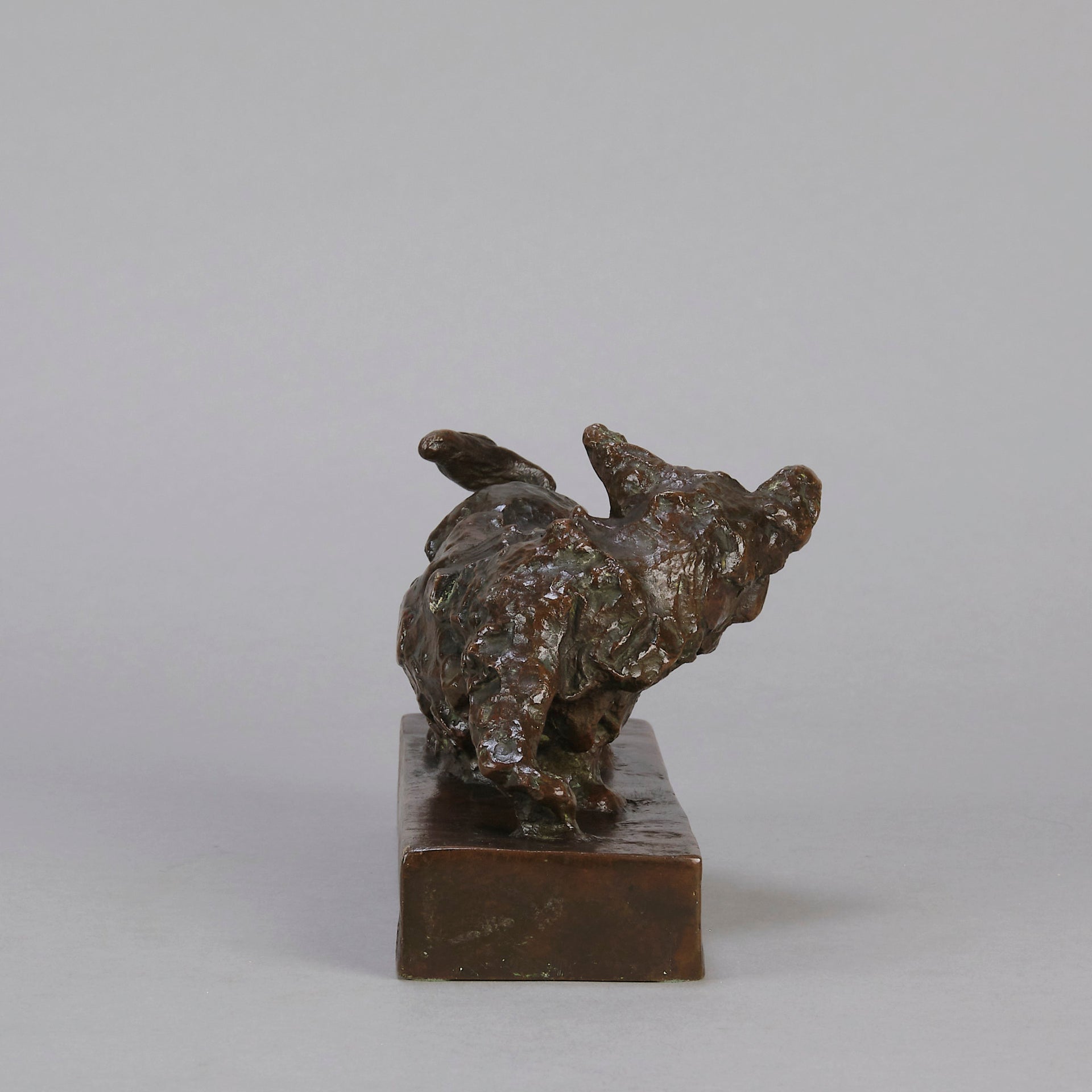 Edith Parsons Bronze - Turning Terrier - Hickmet Fine Arts