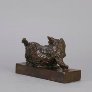 Edith Parsons Bronze - Turning Terrier - Hickmet Fine Arts
