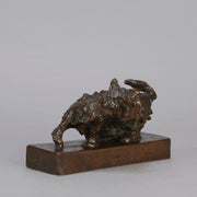 Edith Parsons Bronze - Turning Terrier - Hickmet Fine Arts