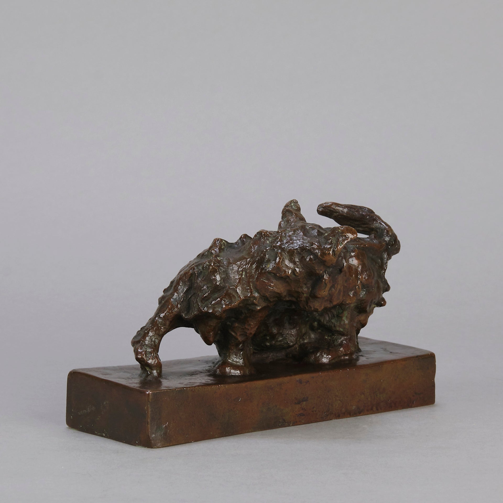Edith Parsons Bronze - Turning Terrier - Hickmet Fine Arts