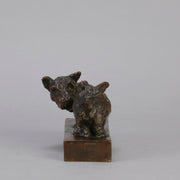 Edith Parsons Bronze - Turning Terrier - Hickmet Fine Arts