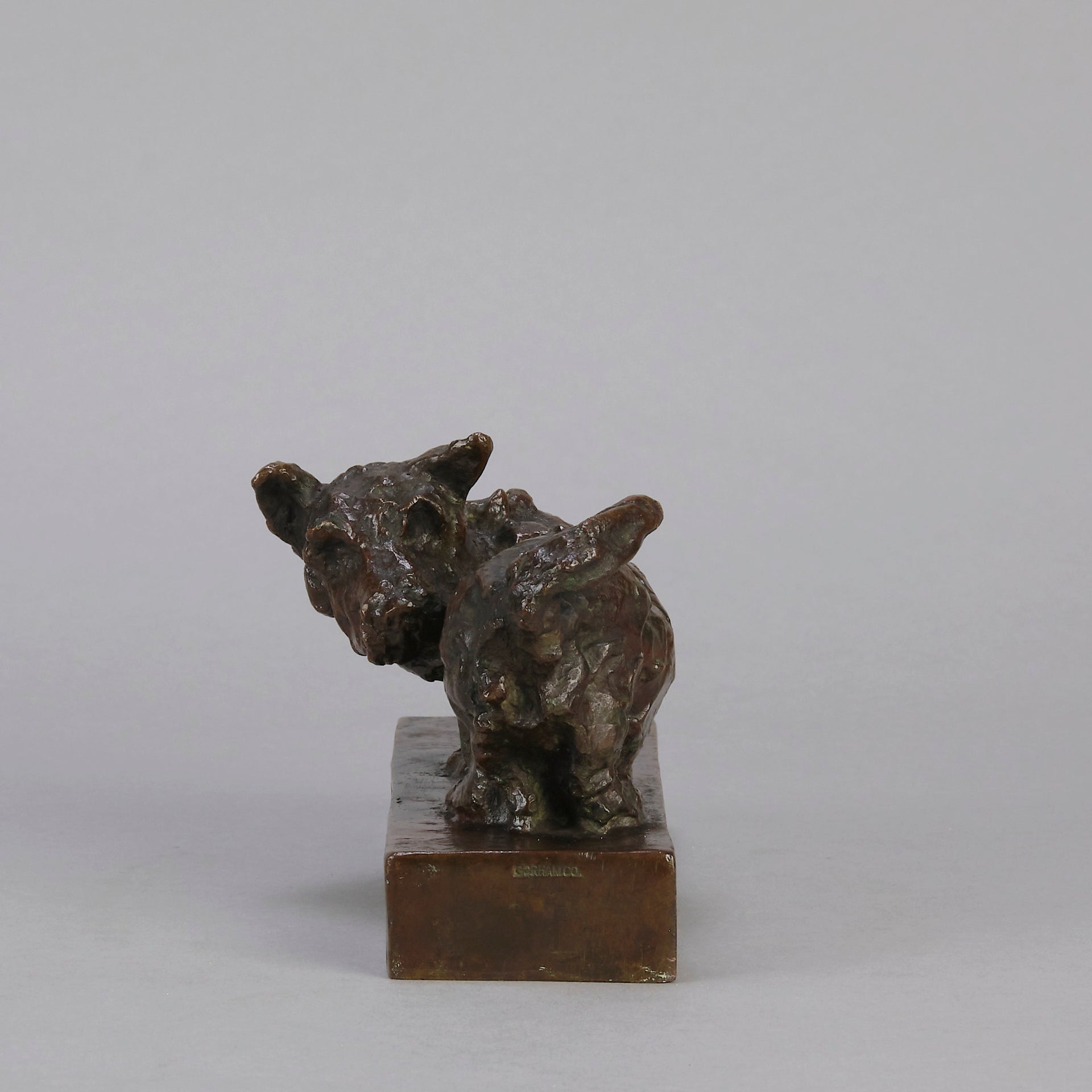 Edith Parsons Bronze - Turning Terrier - Hickmet Fine Arts