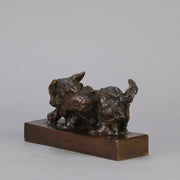 Edith Parsons Bronze - Turning Terrier - Hickmet Fine Arts