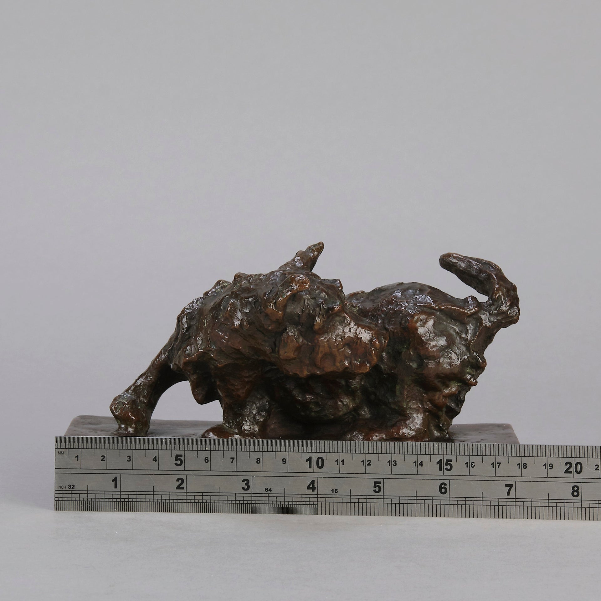 Edith Parsons Bronze - Turning Terrier - Hickmet Fine Arts