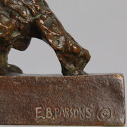 Edith Parsons Bronze - Turning Terrier - Hickmet Fine Arts