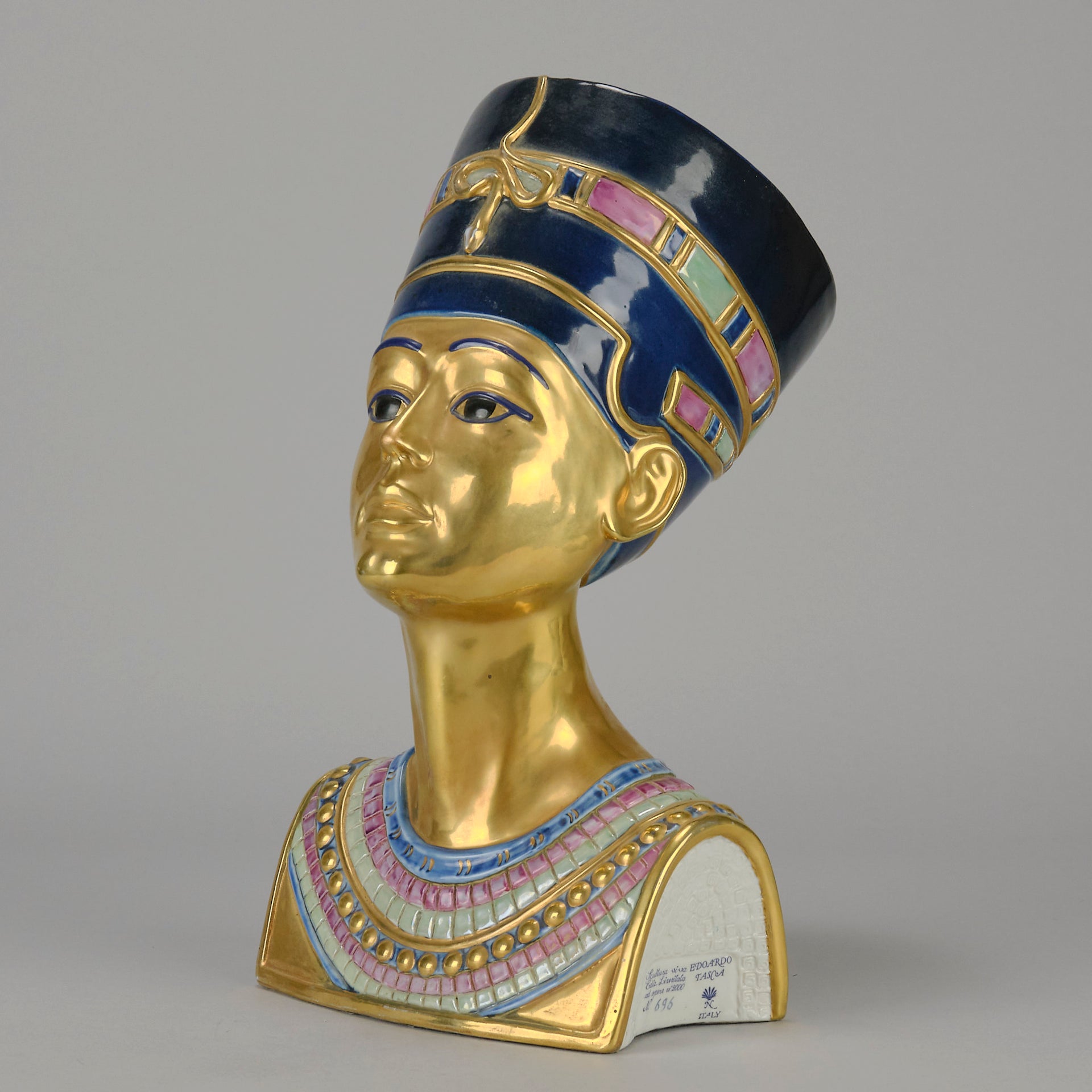 Italian Porcelain Nefertiti by Edoardo Tasca - Hickmet Fine Arts 