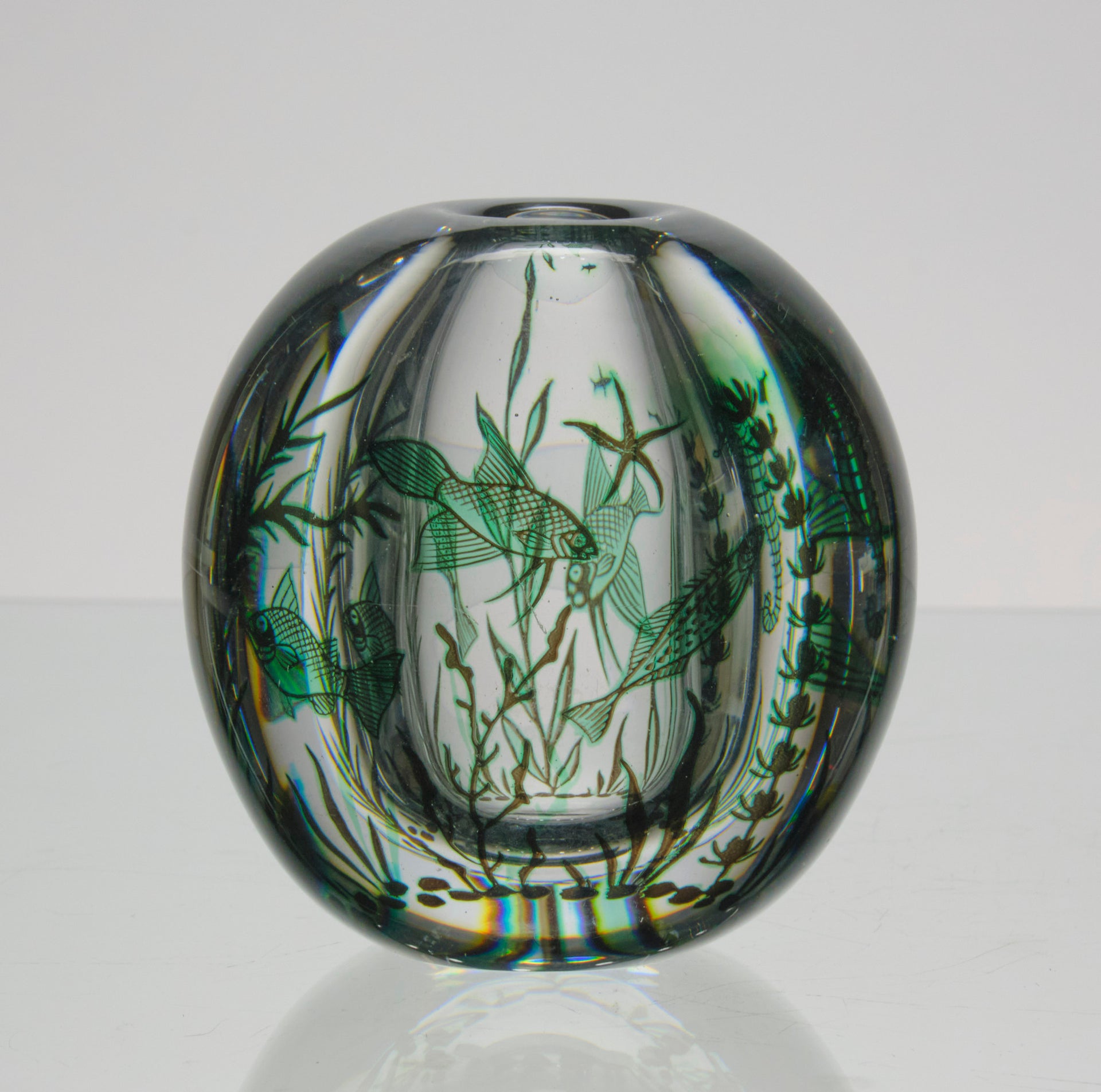 "Sea Horse Vase" by Edward Hald for Orrefors - Hickmet Fine Arts 