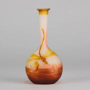 Emile Galle Dragonfly Vase - Art Nouveau Glass - Hickmet Fine Arts