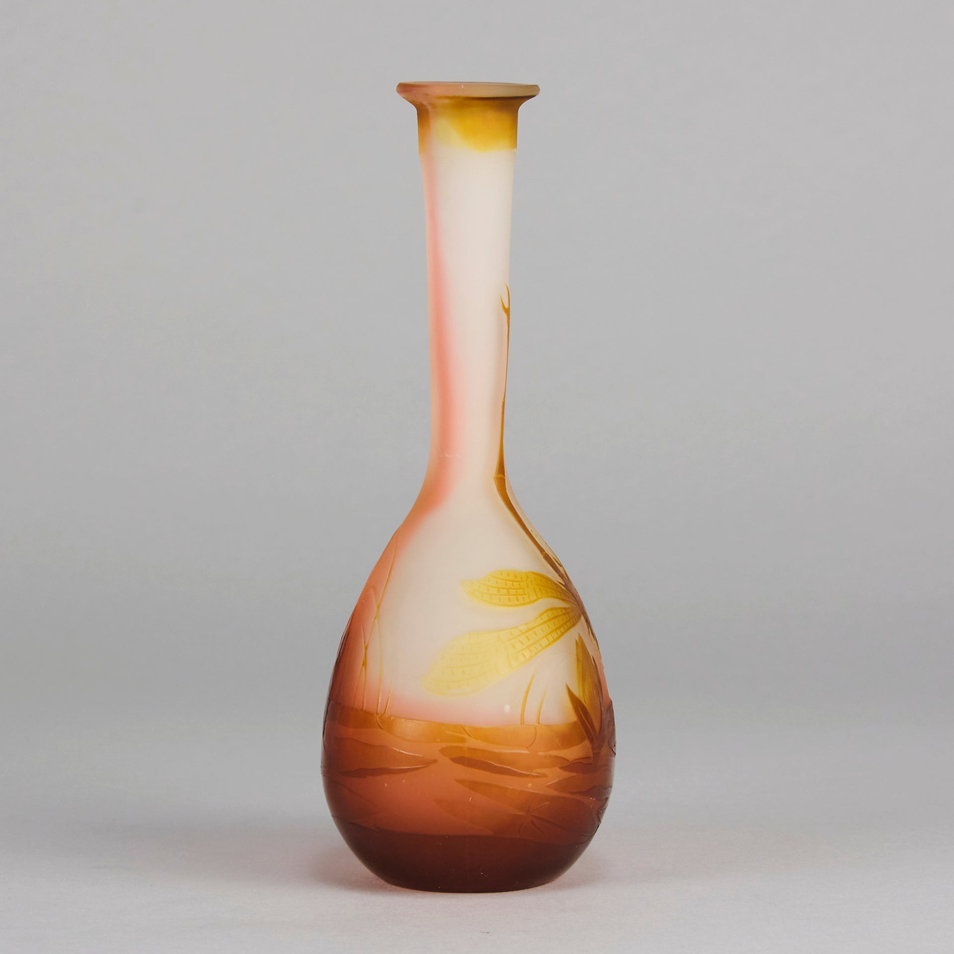 Emile Galle Dragonfly Vase - Art Nouveau Glass - Hickmet Fine Arts