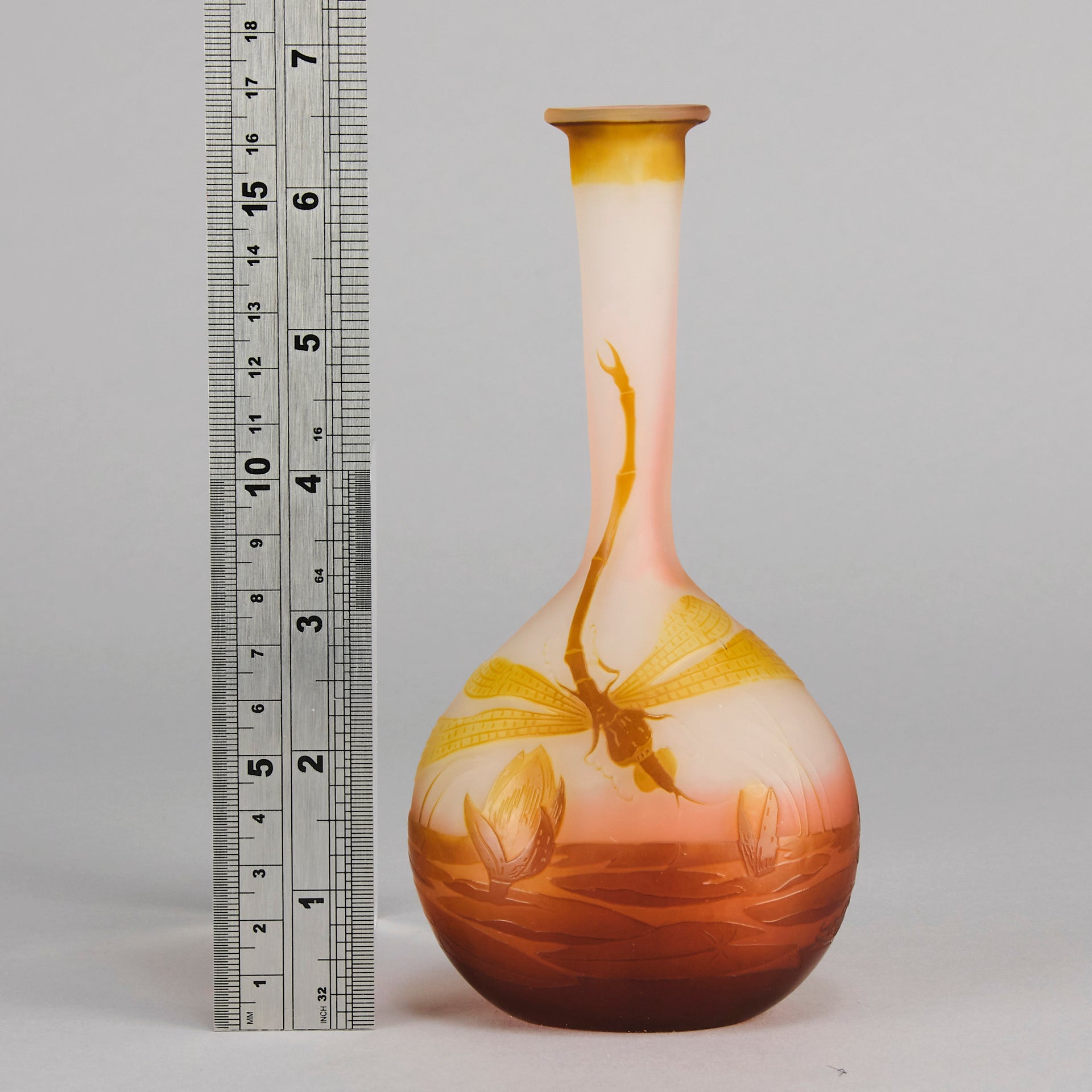 Emile Galle Dragonfly Vase - Art Nouveau Glass - Hickmet Fine Arts