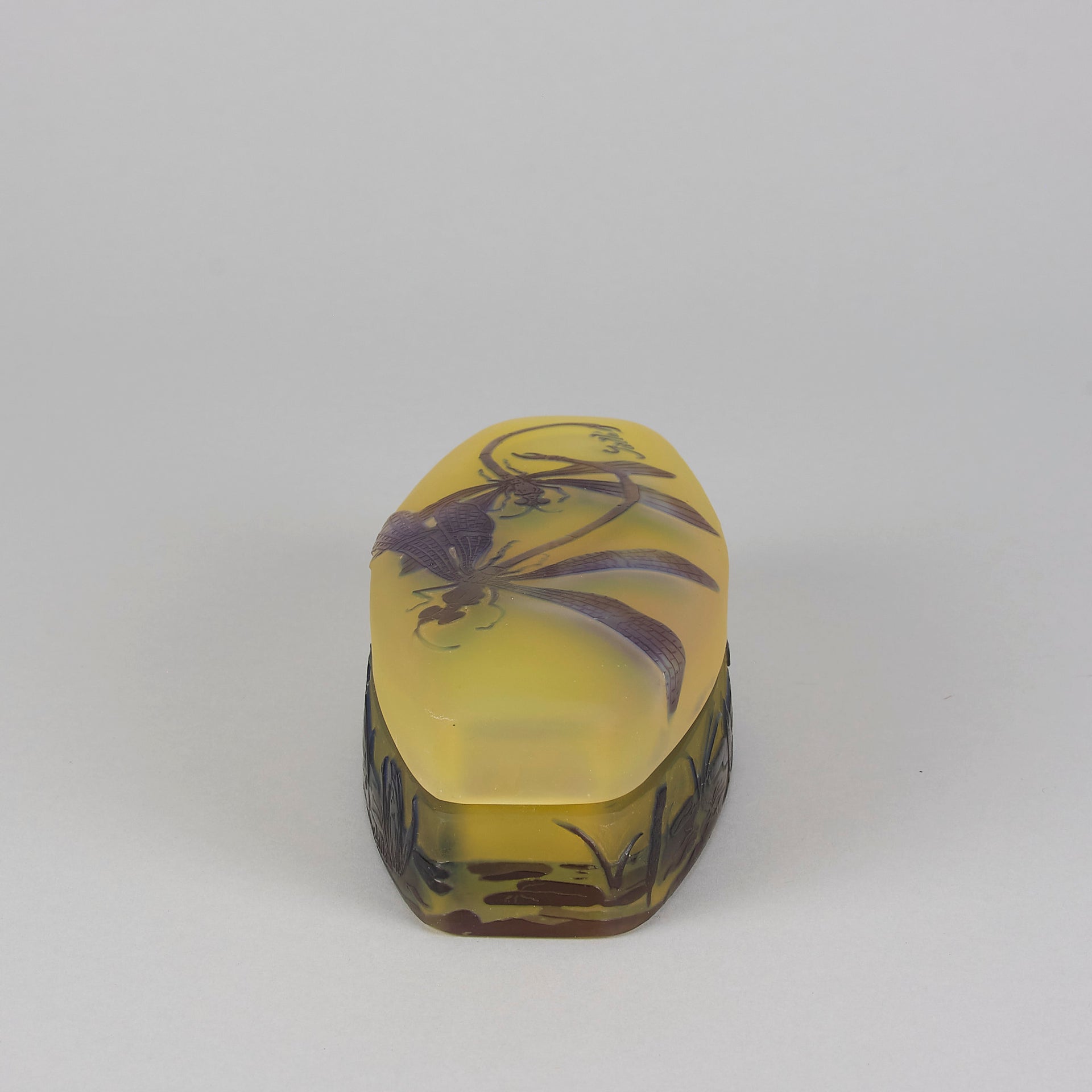 Emile Galle Lidded box - Art Nouveau Glass - Hickmet Fine Arts
