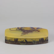 Emile Galle Lidded box - Art Nouveau Glass - Hickmet Fine Arts