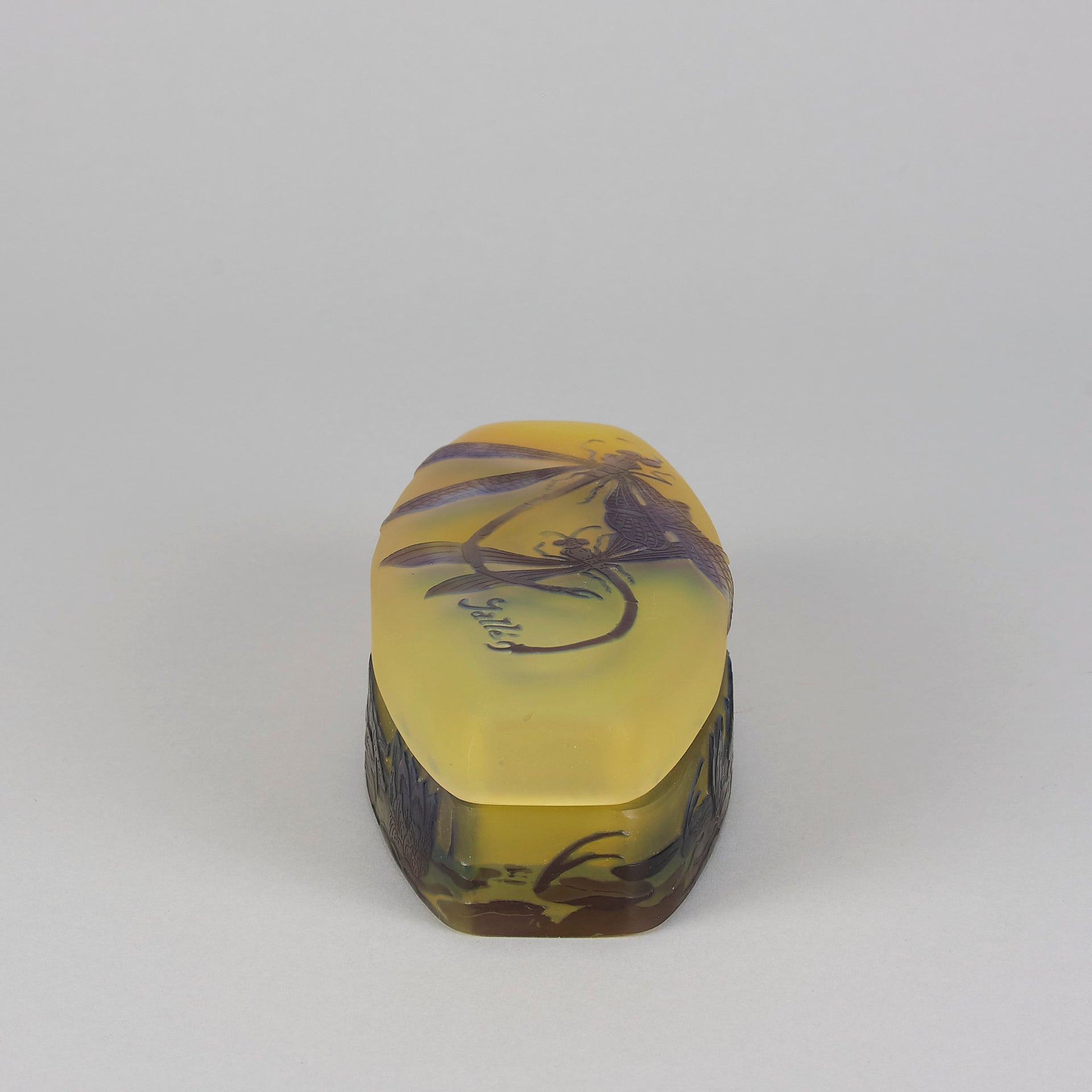 Emile Galle Lidded box - Art Nouveau Glass - Hickmet Fine Arts