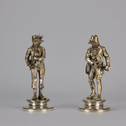 Émile Scaillet Bronze - Pêcheur And Chasseur - Hickmet Fine Arts 