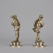 Émile Scaillet Bronze - Pêcheur And Chasseur - Hickmet Fine Arts 