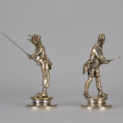 Émile Scaillet Bronze - Pêcheur And Chasseur - Hickmet Fine Arts 