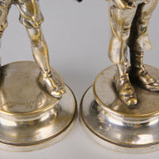 Émile Scaillet Bronze - Pêcheur And Chasseur - Hickmet Fine Arts 