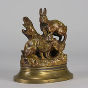 Truffot Rabbits - Animalier Bronze - Hickmet Fine Arts