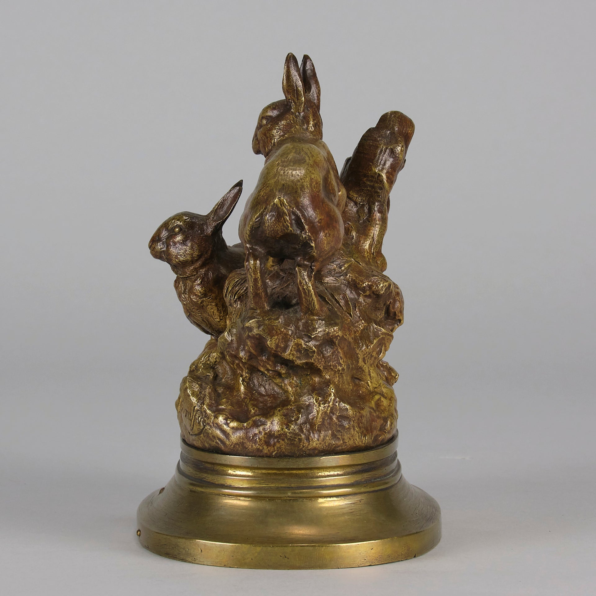 Truffot Rabbits - Animalier Bronze - Hickmet Fine Arts