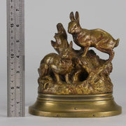 Truffot Rabbits - Animalier Bronze - Hickmet Fine Arts