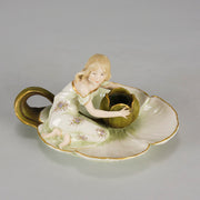 Art Nouveau Candle Holders - Ernst Wahliss Earthenware - Hickmet Fine Arts 
