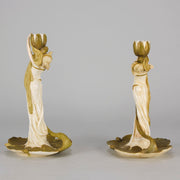 Art Nouveau Candlesticks - Ernst Wahliss - Hickmet Fine Arts 