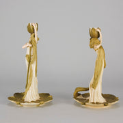 Art Nouveau Candlesticks - Ernst Wahliss - Hickmet Fine Arts 