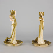 Art Nouveau Candlesticks - Ernst Wahliss - Hickmet Fine Arts 