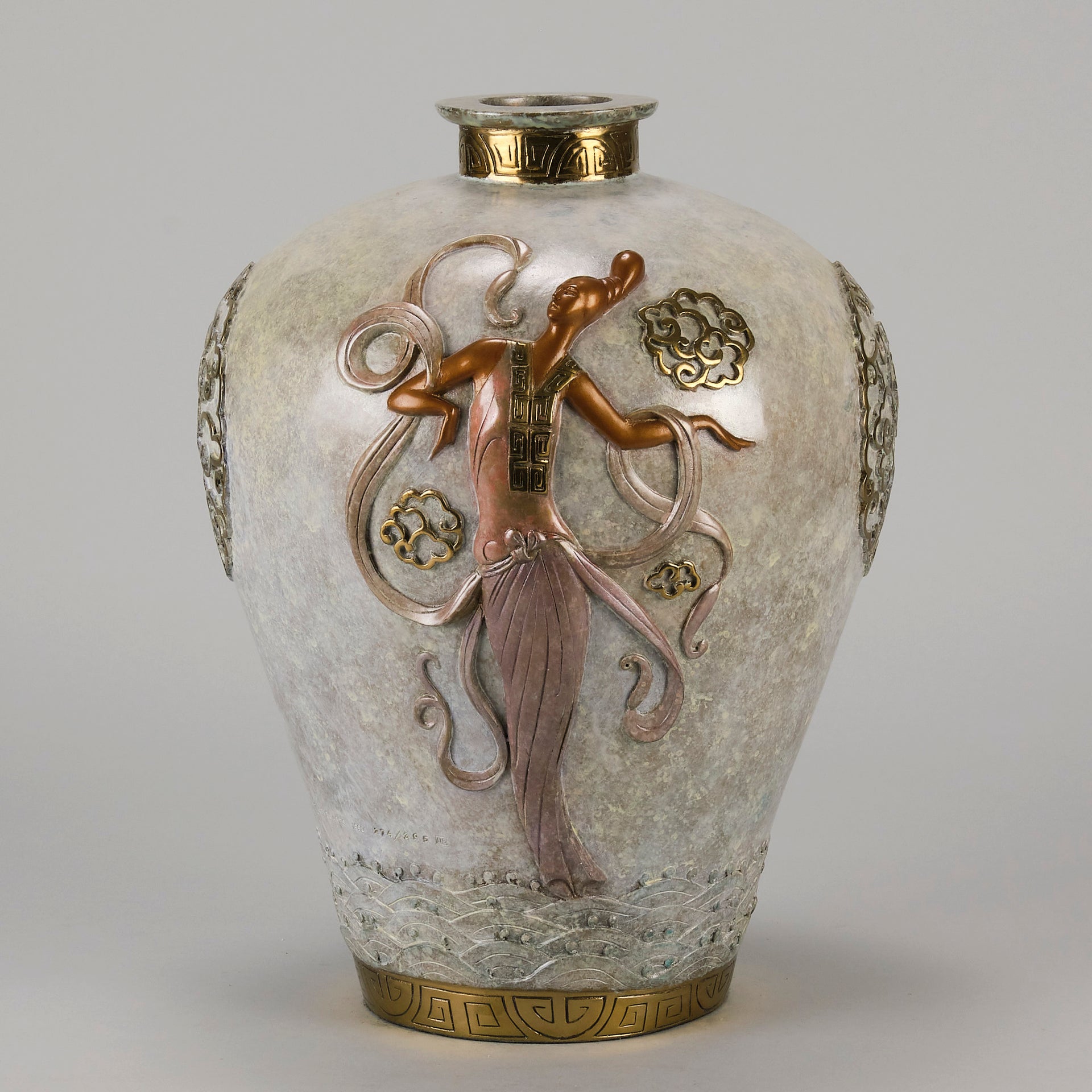 Erte Vase - Oriental Mystery Bronze Vase - Hickmet Fine Arts