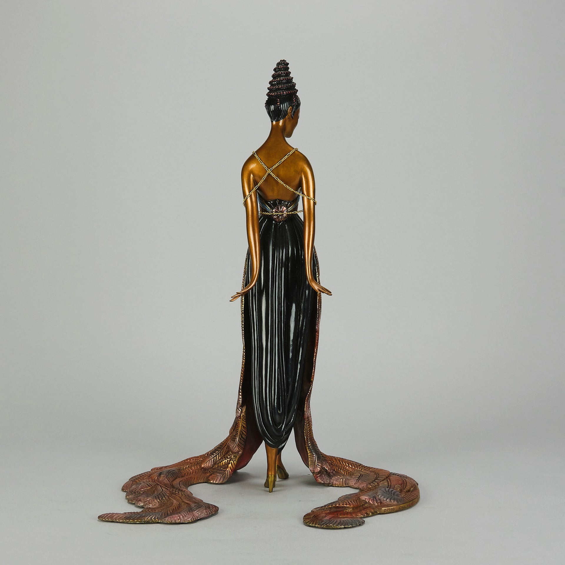 Erte Feather Gown - Limited Bronze Figure - Hickmet Fine Arts