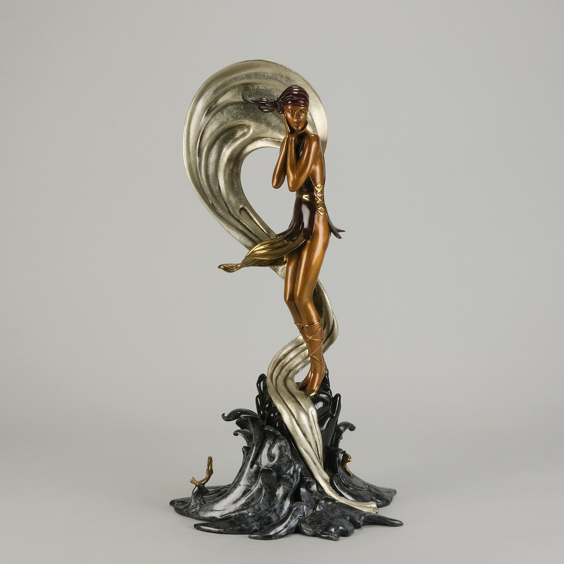 Erte Stranded - Limited Bronze Figure - Hickmet Fine Arts
