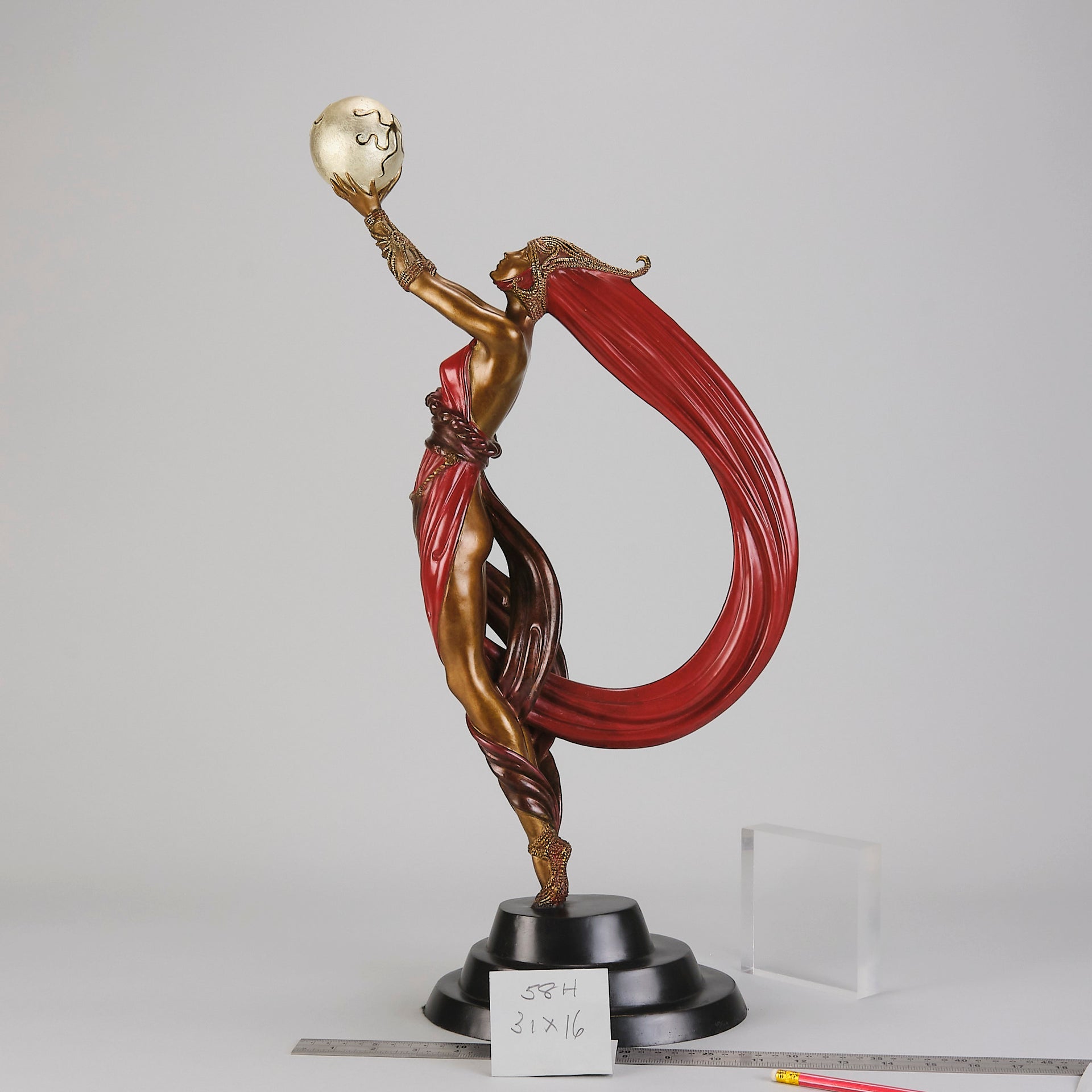 Erte bronze the Globe