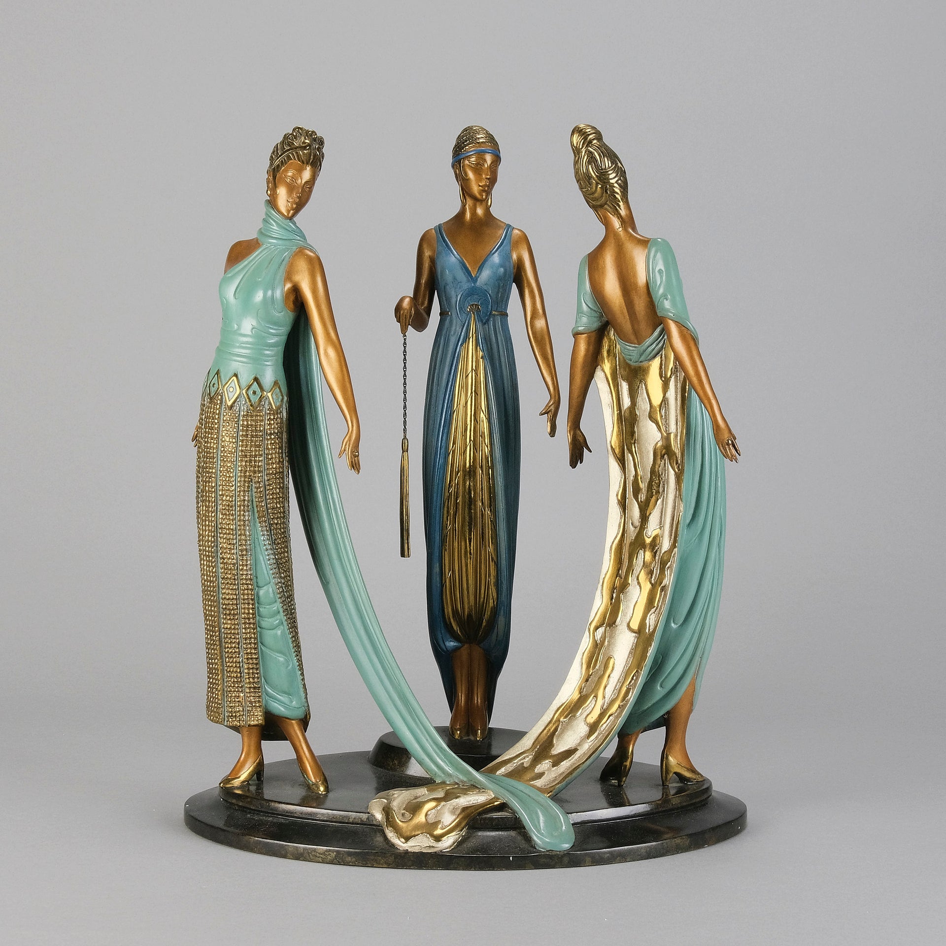 Erte Three Graces - Limited Bronze Figure - Hickmet Fine Arts