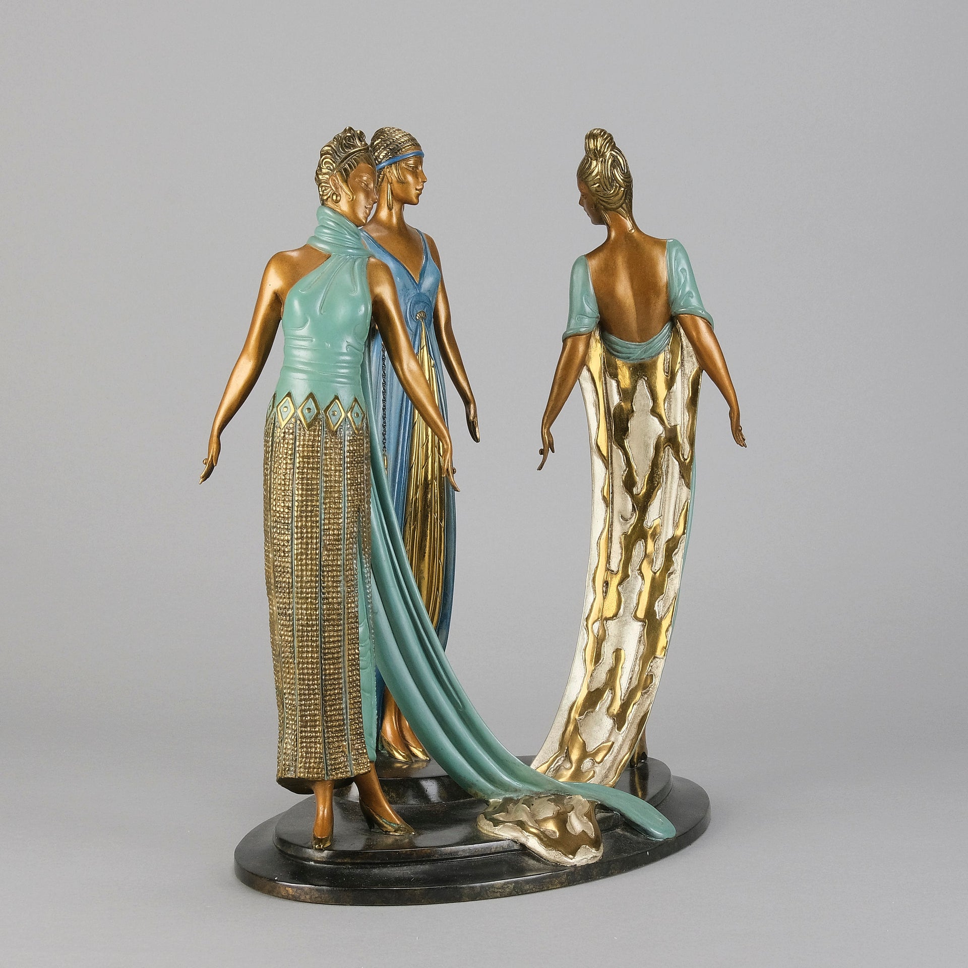 Erte Three Graces - Limited Bronze Figure - Hickmet Fine Arts