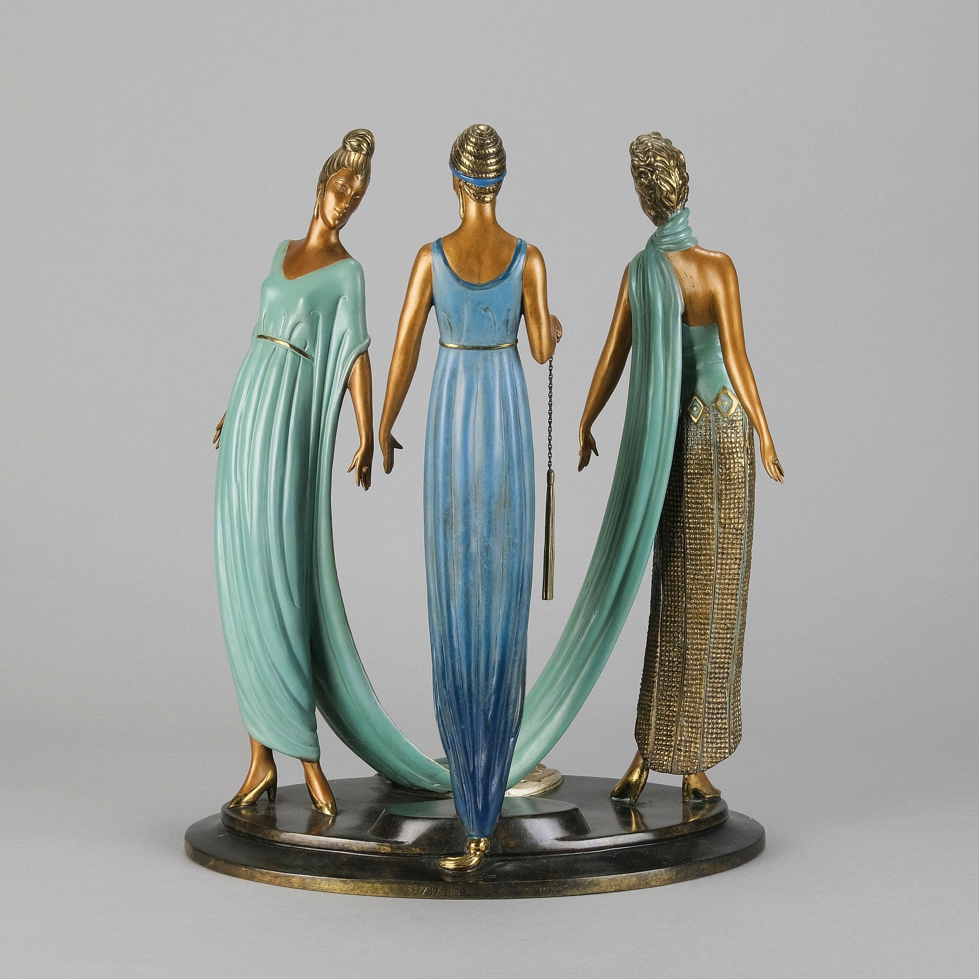 Erte Three Graces - Limited Bronze Figure - Hickmet Fine Arts
