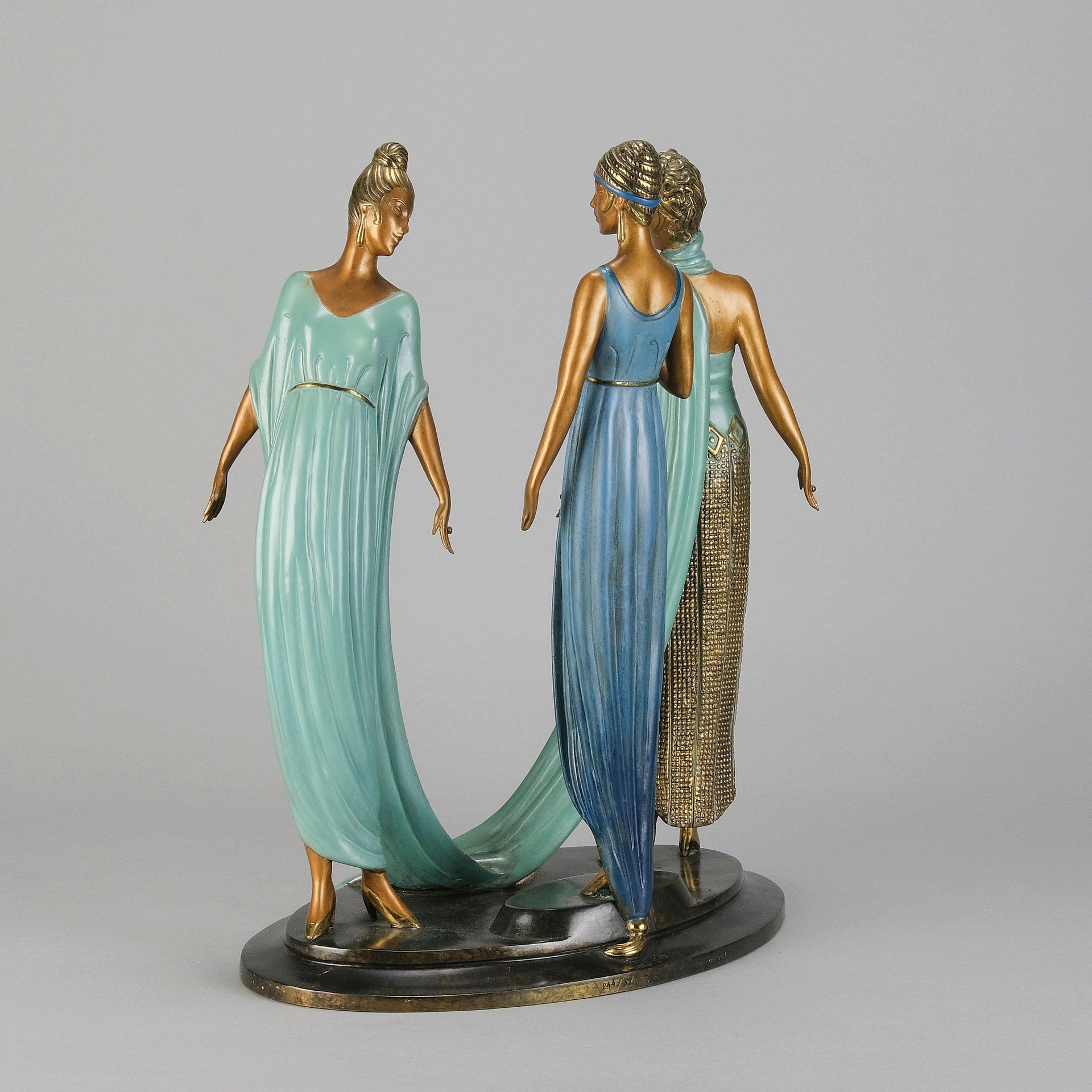 Erte Three Graces - Limited Bronze Figure - Hickmet Fine Arts