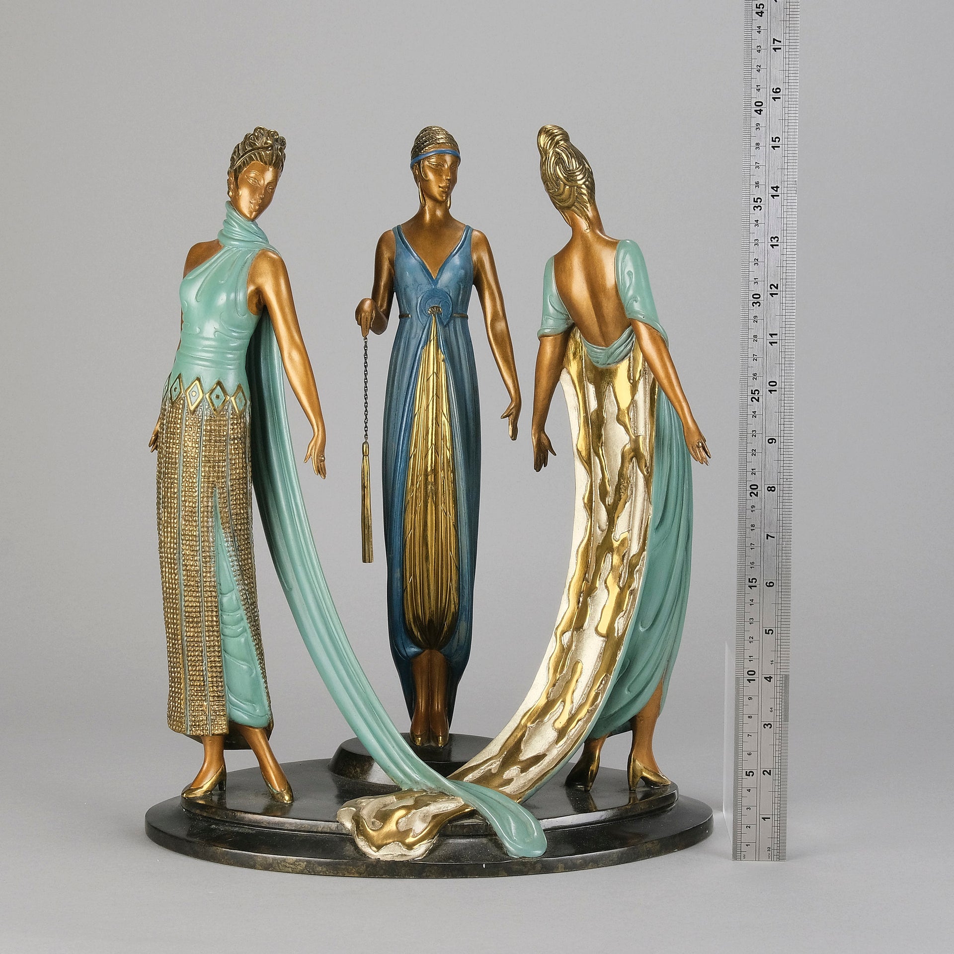 Erte Three Graces - Limited Bronze Figure - Hickmet Fine Arts