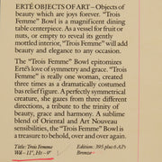 Trois Femme - Limited Edition Erte Bronze - Hickmet Fine Arts 