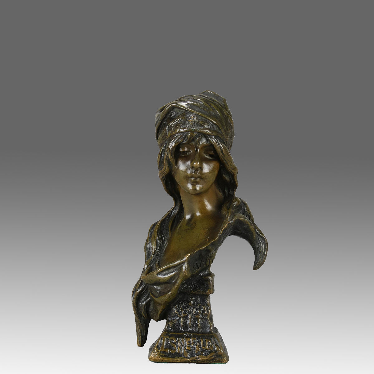 Art Nouveau Villanis Bust - Villanis Esmerelda - Hickmet Fine Arts