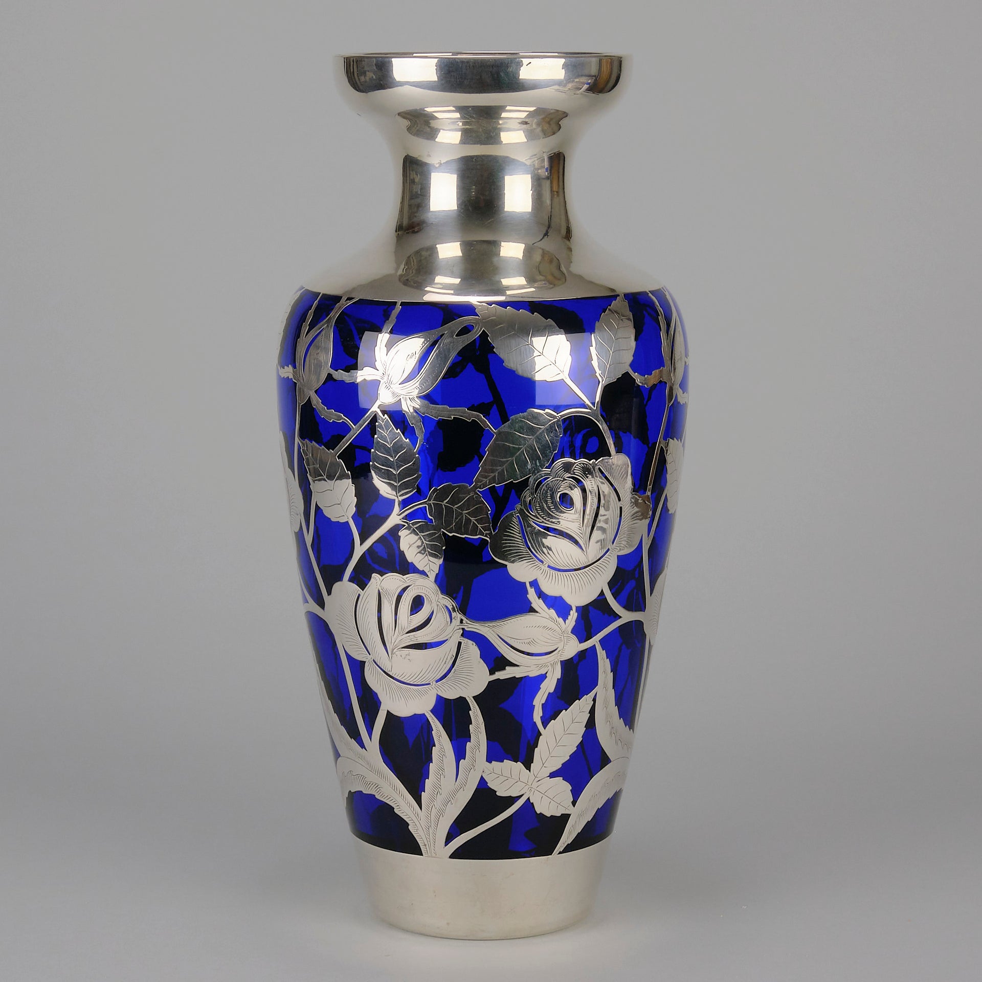 "Floral Silvered Vase" by Fredrich Spahr - Hickmet Fine Arts 