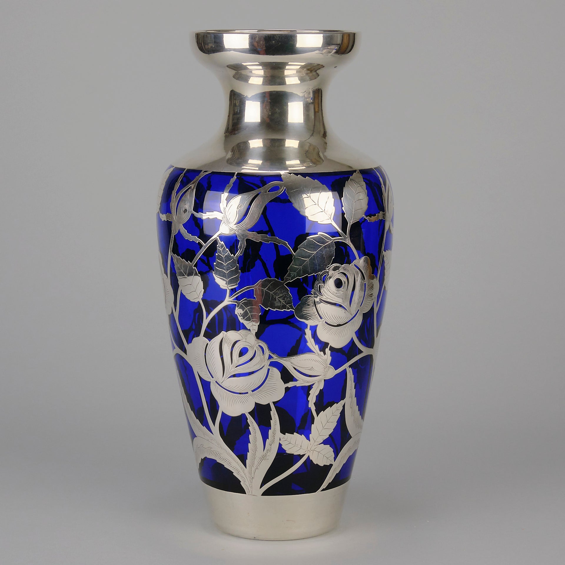 "Floral Silvered Vase" by Fredrich Spahr - Hickmet Fine Arts 