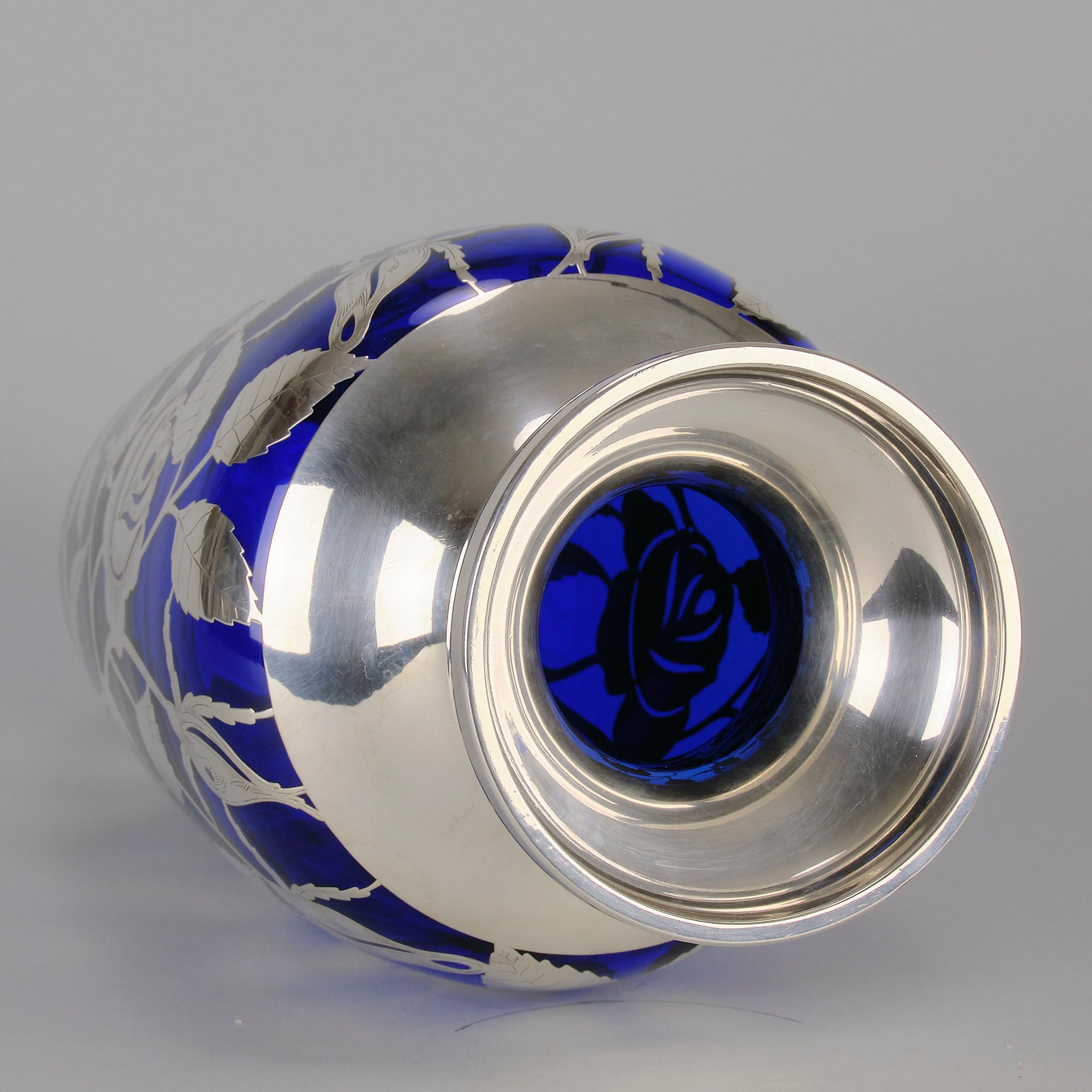 "Floral Silvered Vase" by Fredrich Spahr - Hickmet Fine Arts 