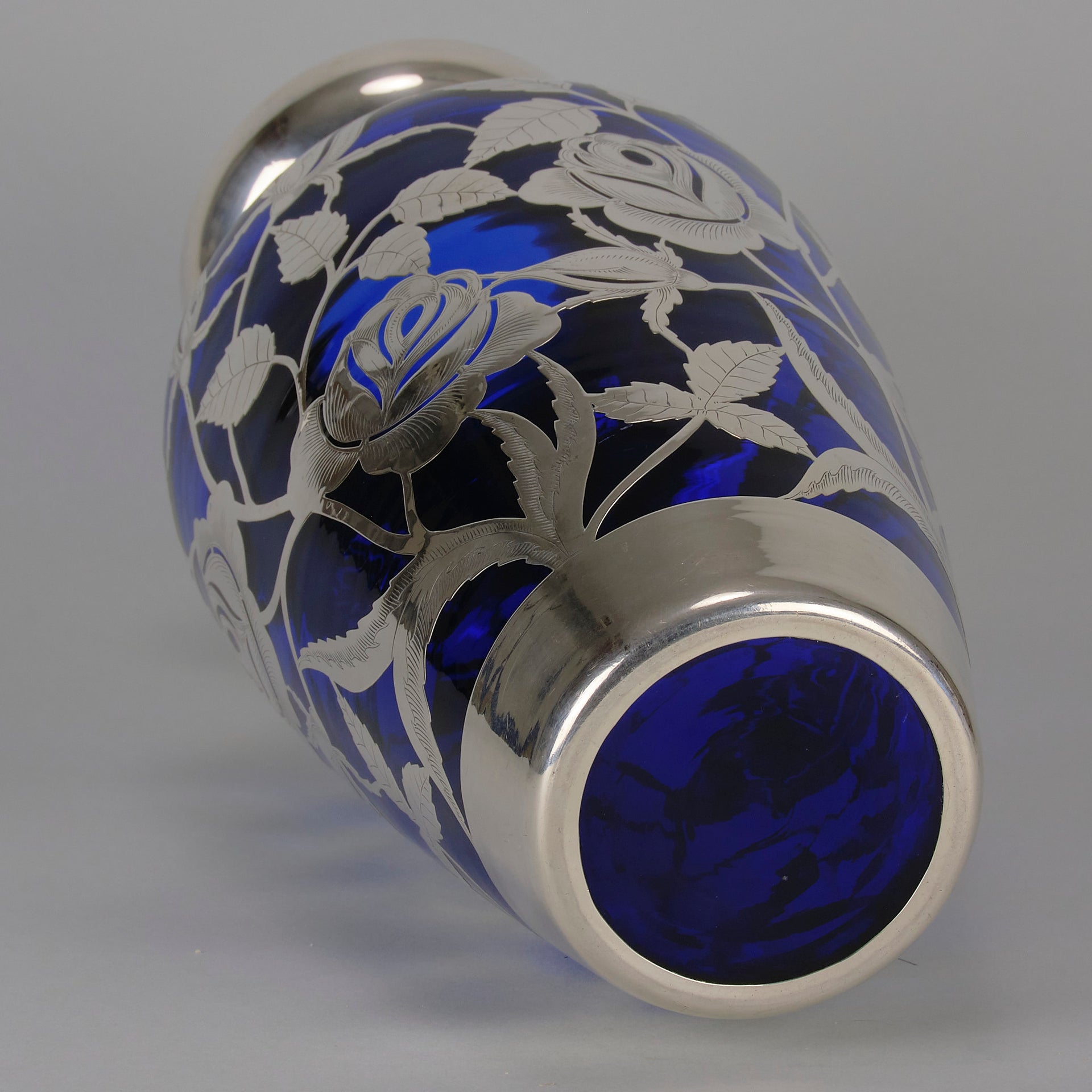 "Floral Silvered Vase" by Fredrich Spahr - Hickmet Fine Arts 